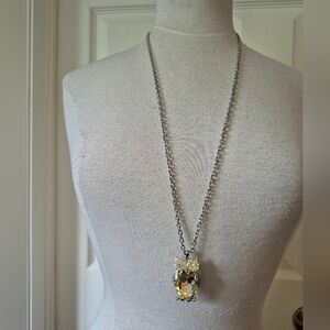 Silver and Gold Ornate Pendant Necklace
